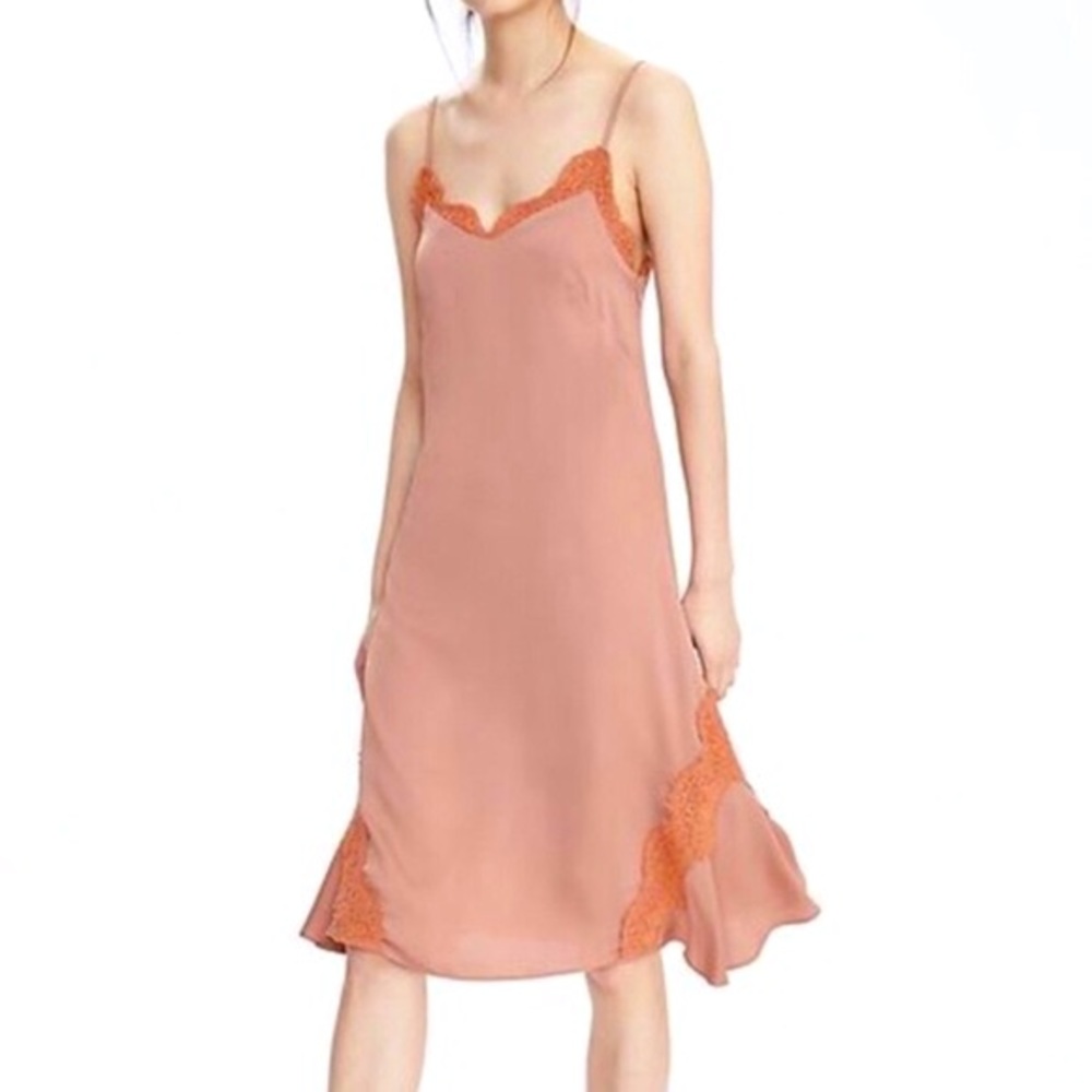 NWOT Banana Republic Lace Trim Slip Dress